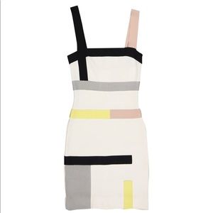Herve Leger Colour lock bandage dress